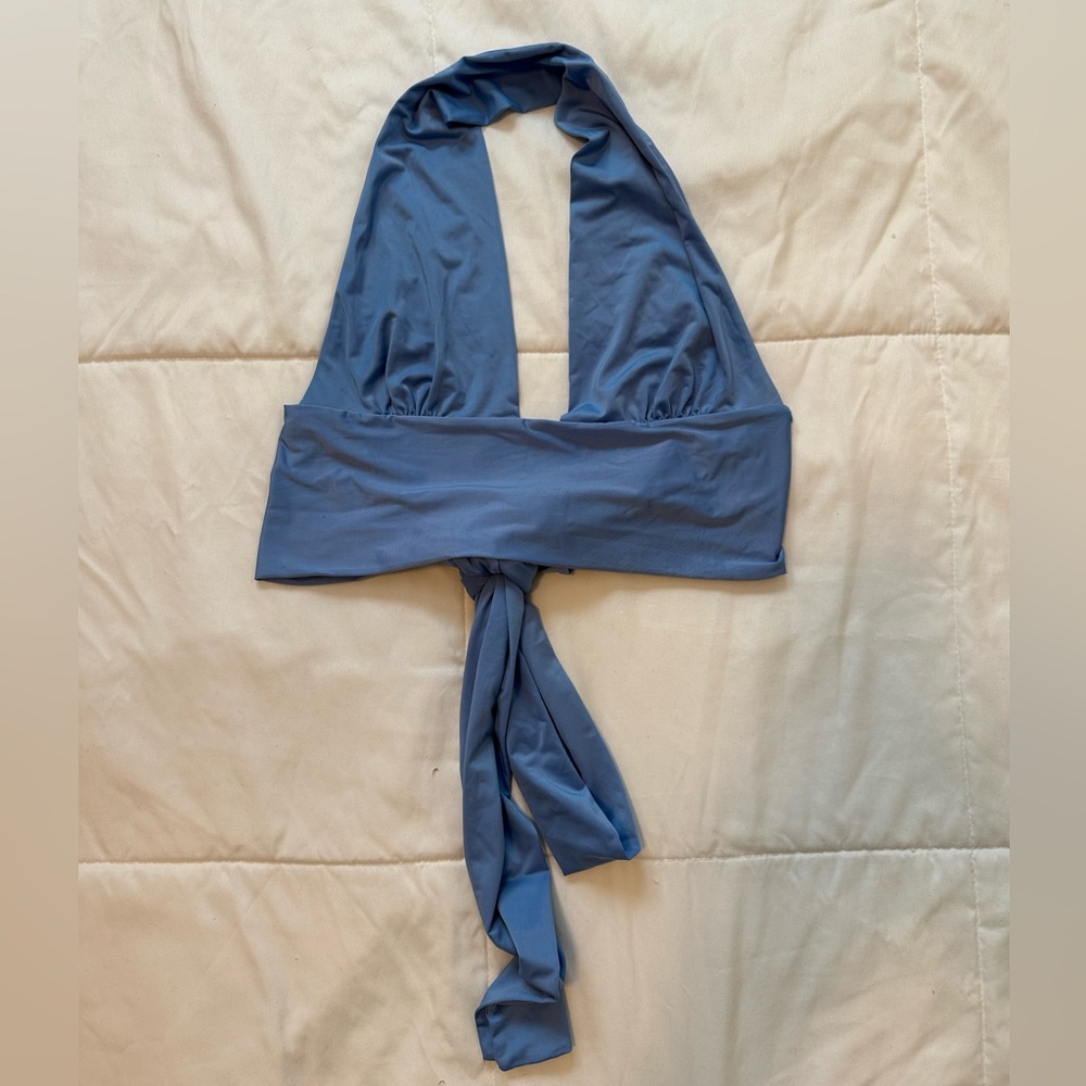 Princess Polly Blue Disco Dreams Halter Top